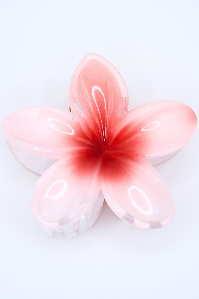 Jeans Warehouse Hawaii - CLAW CLIPS - PINK PLUMERIA CLAW CLIP | By GOLDEN TOUCH IMPORT (CA)