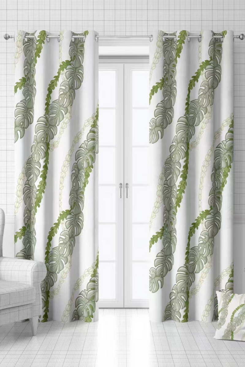 Jeans Warehouse Hawaii - HOME GOODS - MONSTERA WINDOW CURTAIN | By GREENWELL PROMOTIONS LTD