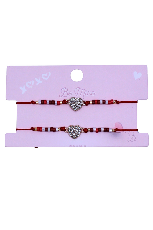 Jeans Warehouse Hawaii - BRACELETS NOVELTY - PINK BEAD HEART BRACELET | By ODIN FASHION CORP