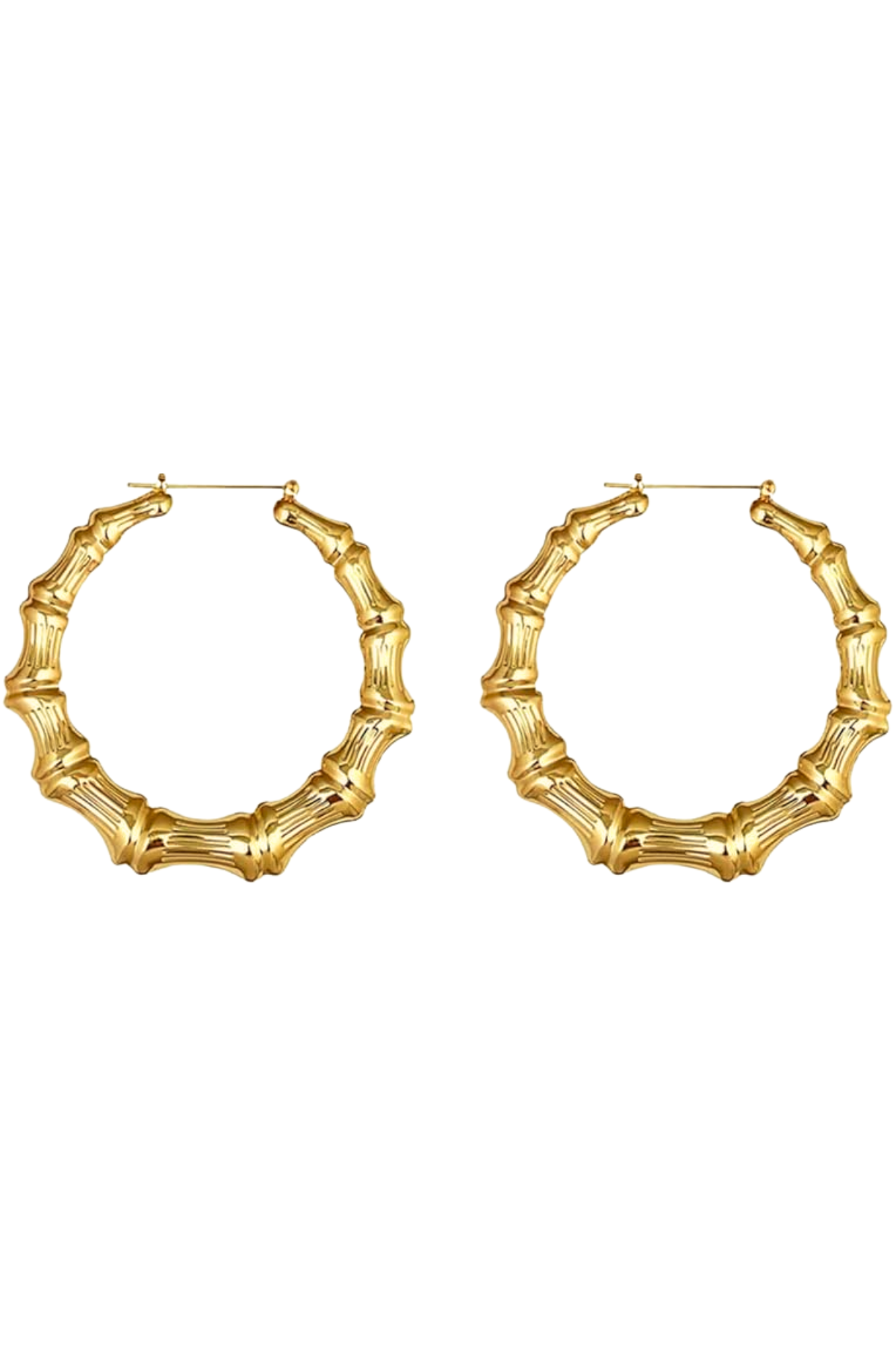 MEDIUM BAMBOO HOOP EARRINGS