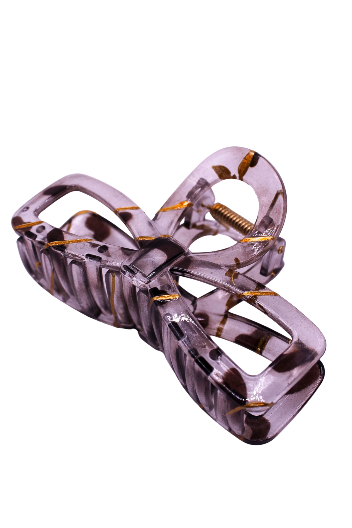 LEOPARD BOW CLAW CLIP