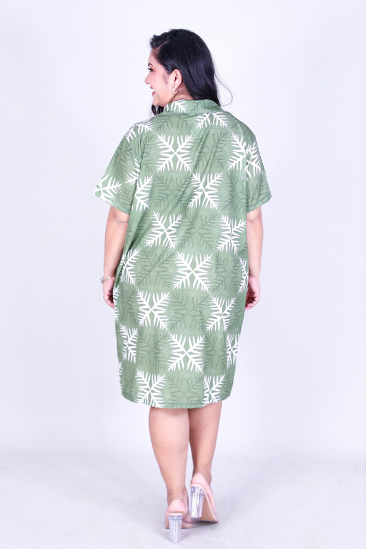 LAUAE QUILT BUTTON DOWN DRESS