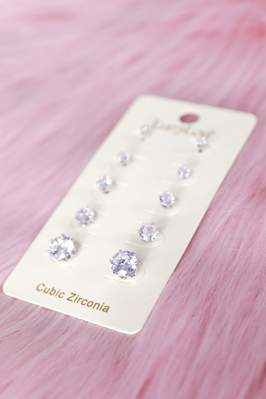 MULTI SIZE CZ STUDS