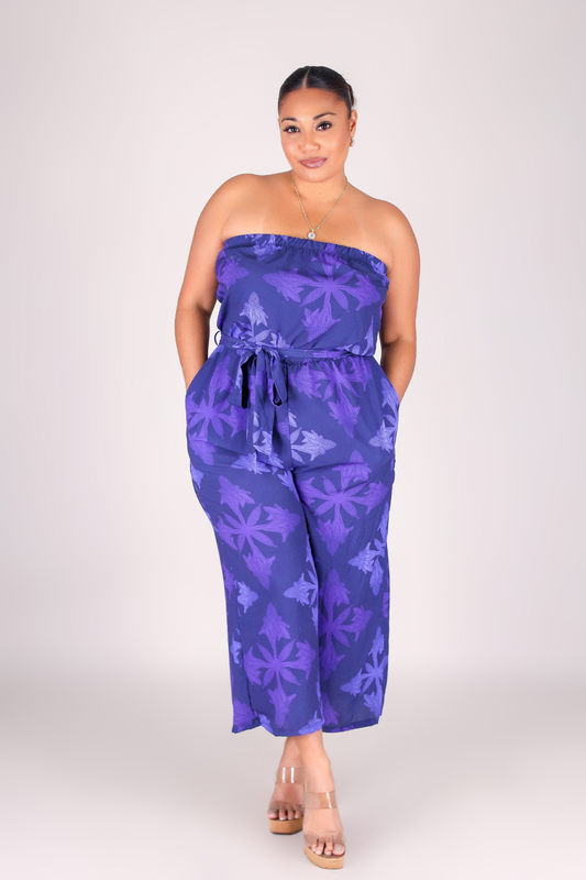 TORCH GINGER QUILT TUBE JUMPSUIT