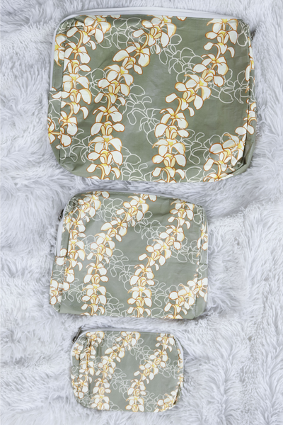 PLUMERIA POUCH SET