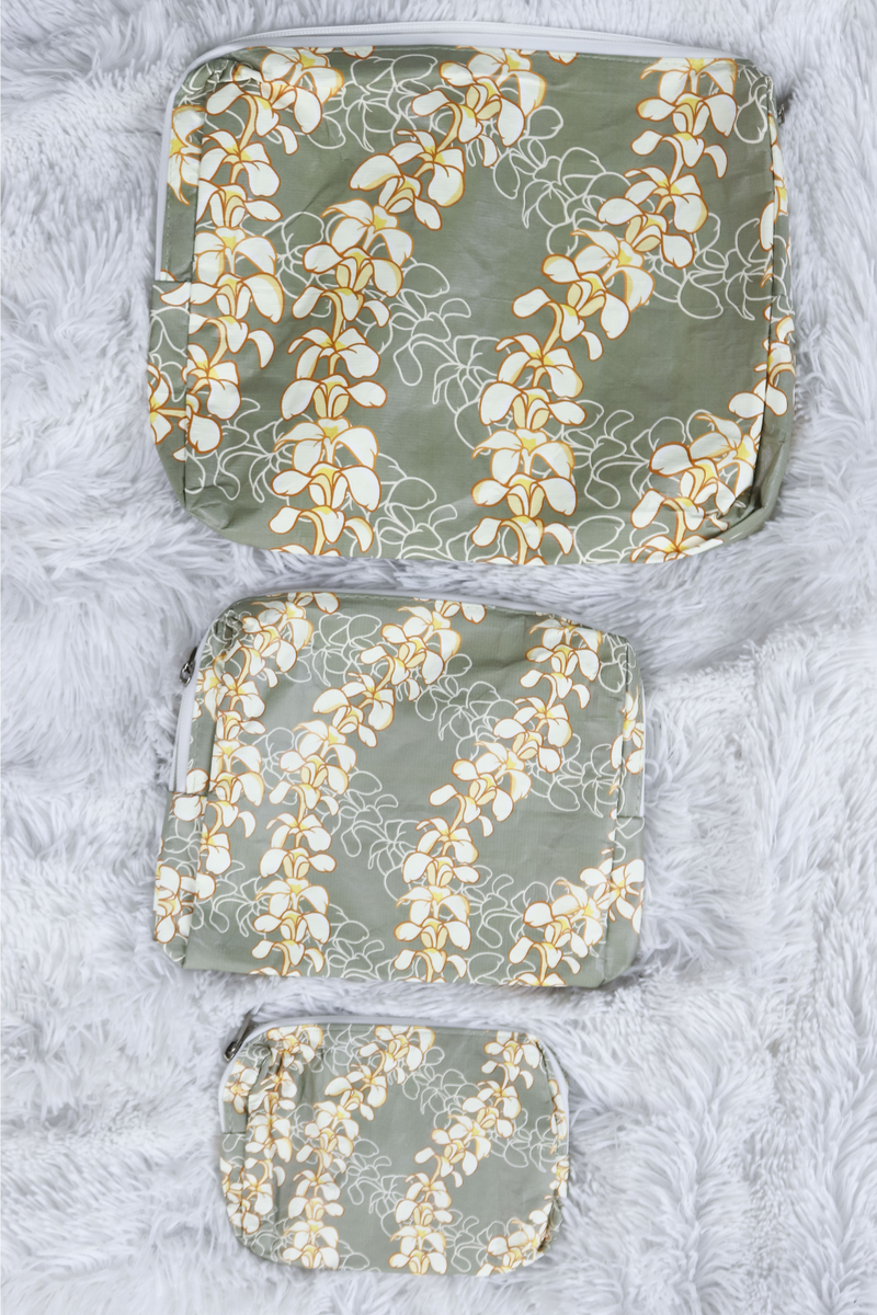 PLUMERIA POUCH SET