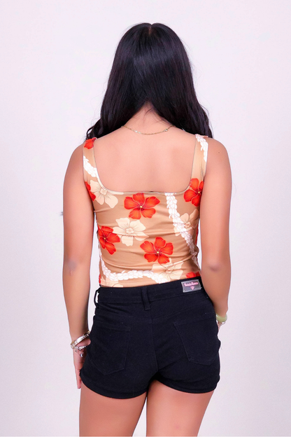 HAU PIKAKE SQUARE NECK TOP | KIDS SIZE 2-16