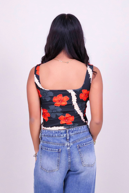 HAU PIKAKE SQUARE NECK TOP | KIDS SIZE 2-16