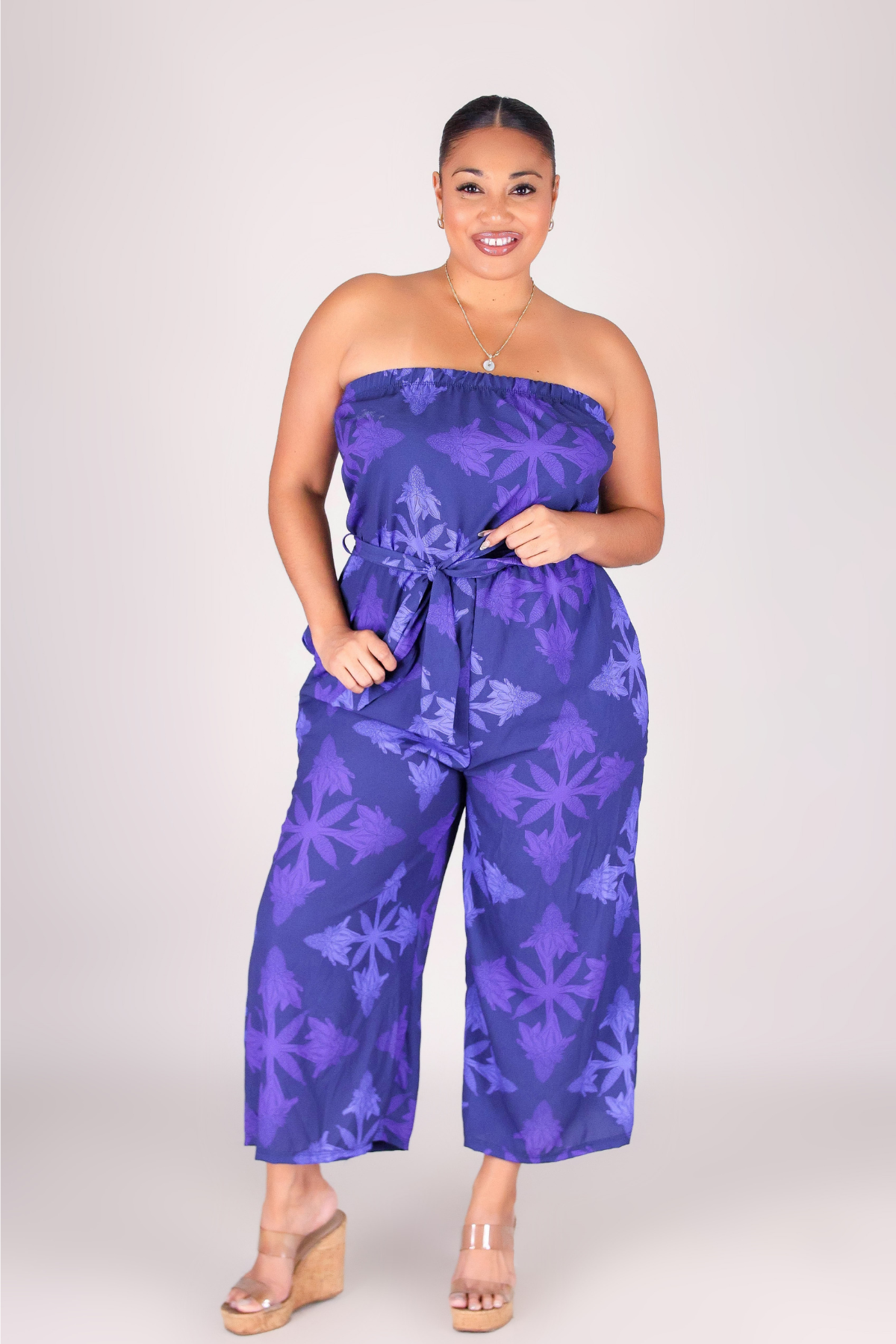 TORCH GINGER QUILT TUBE JUMPSUIT