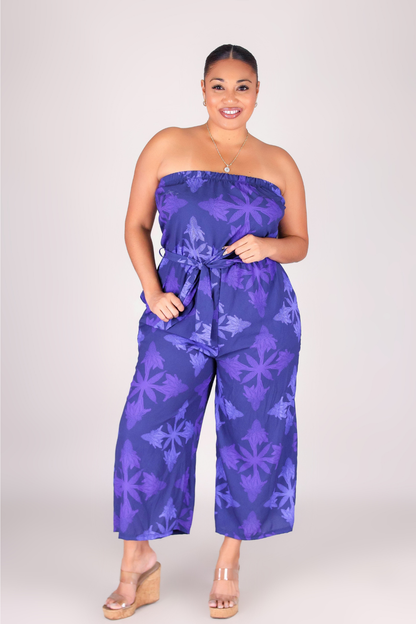 TORCH GINGER QUILT TUBE JUMPSUIT