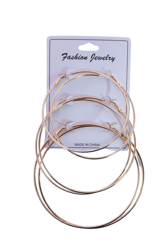 Jeans Warehouse Hawaii - BASIC HOOPS - GOLD RUSH SET | By LB COLLECTION (LB'S FASH