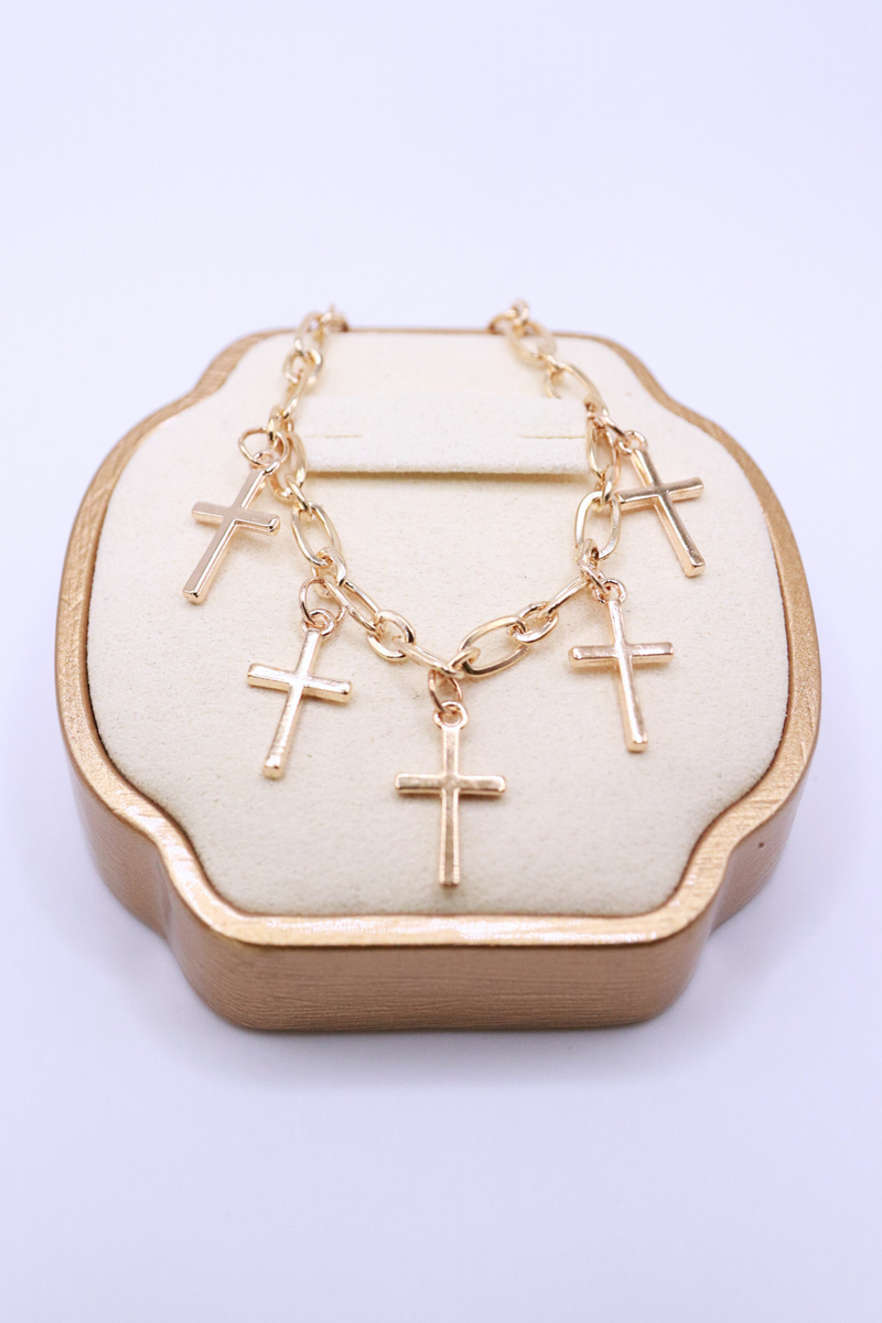 Jeans Warehouse Hawaii - BRACELETS NOVELTY - MULTI CROSS CHARM BRACELET | By ODIN FASHION CORP