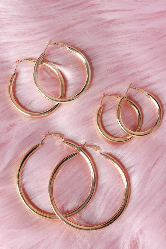 STACKED CIRCLE HOOP EARRINGS