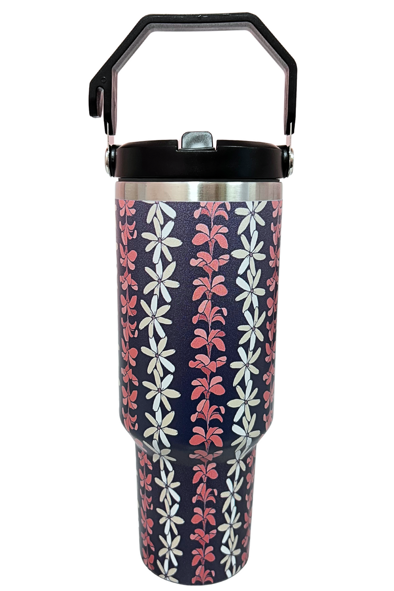 Jeans Warehouse Hawaii - MISC ACCESSORY - PLUMERIA & TIARE TUMBLER | By GREENWELL PROMOTIONS LTD
