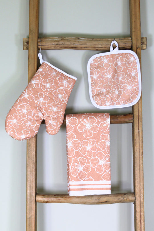 HIBISCUS OVEN MITT SET