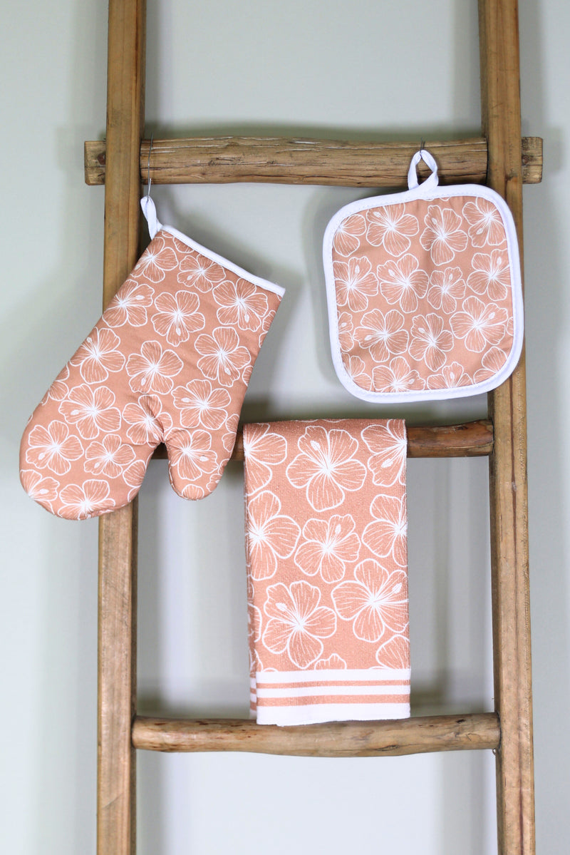 HIBISCUS OVEN MITT SET