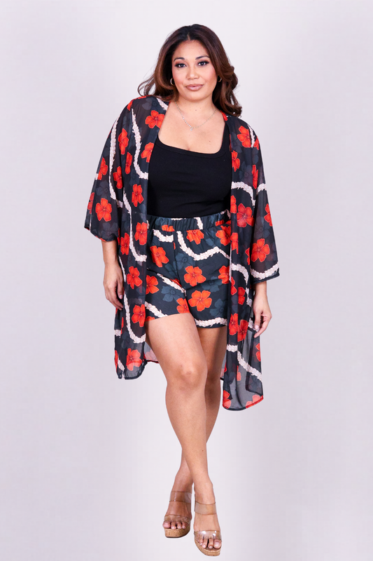 HAU PIKAKE CHIFFON CARDIGAN