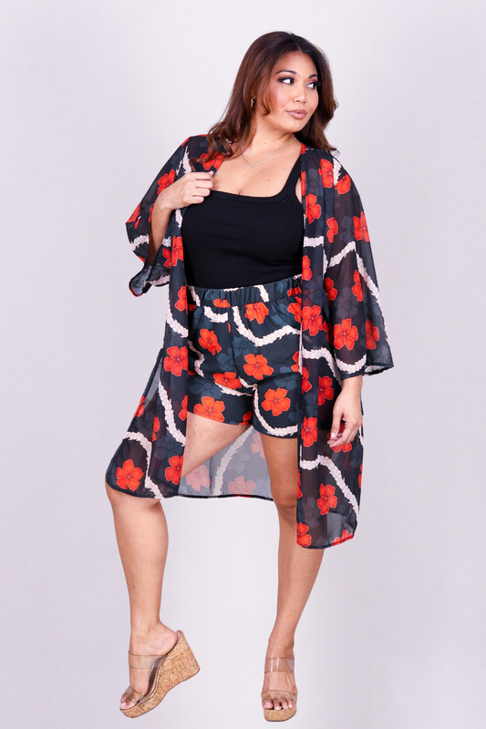 HAU PIKAKE CHIFFON CARDIGAN
