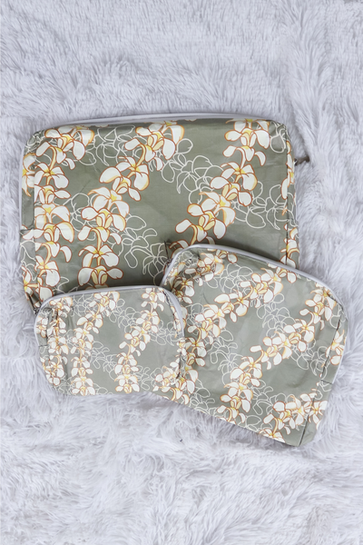 PLUMERIA POUCH SET