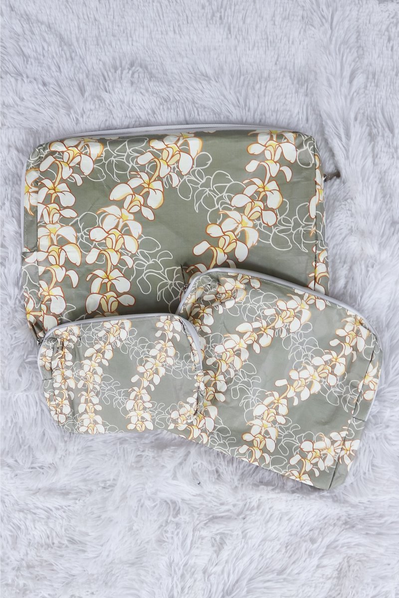PLUMERIA POUCH SET