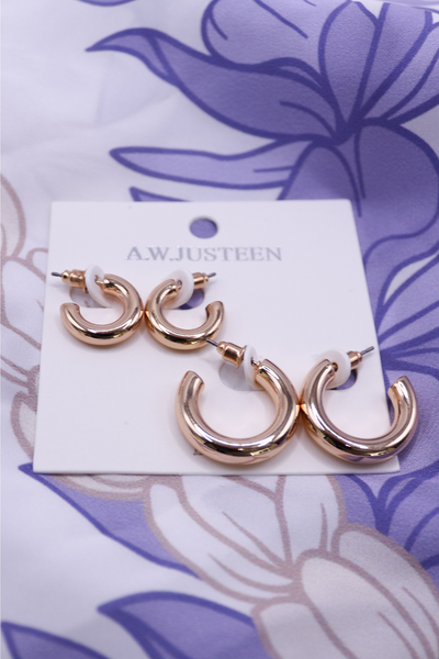 CHUNKY HOOP EARRING SET