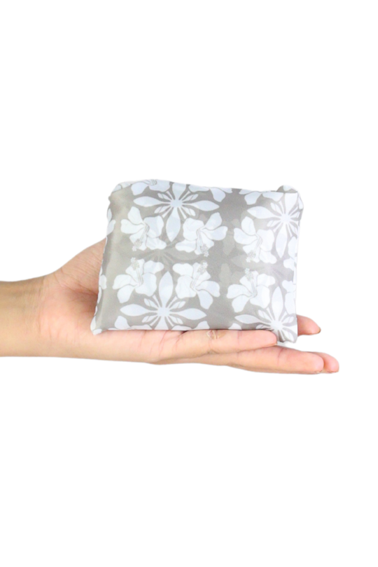 MINI HIBISCUS QUILT FOLDABLE REUSABLE BAG