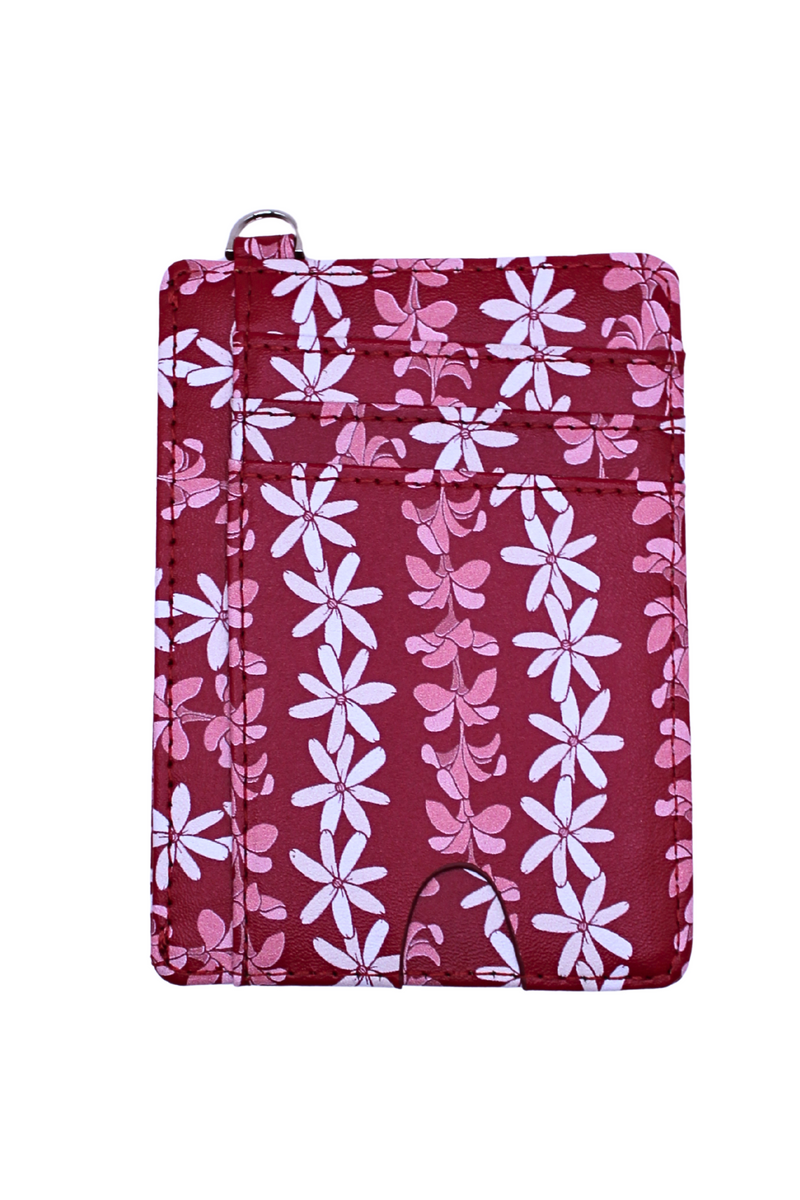 Jeans Warehouse Hawaii - WALLETS/COIN/CARD CASE - PLUMERIA TIARE CARD WALLET | By GREENWELL PROMOTIONS LTD