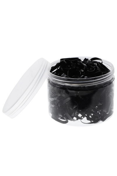 Jeans Warehouse Hawaii - PONYTAIL HOLDERS - 500 PC ALL BLACK SMALL ELASTIC BANDS | By GREENWELL PROMOTIONS LTD