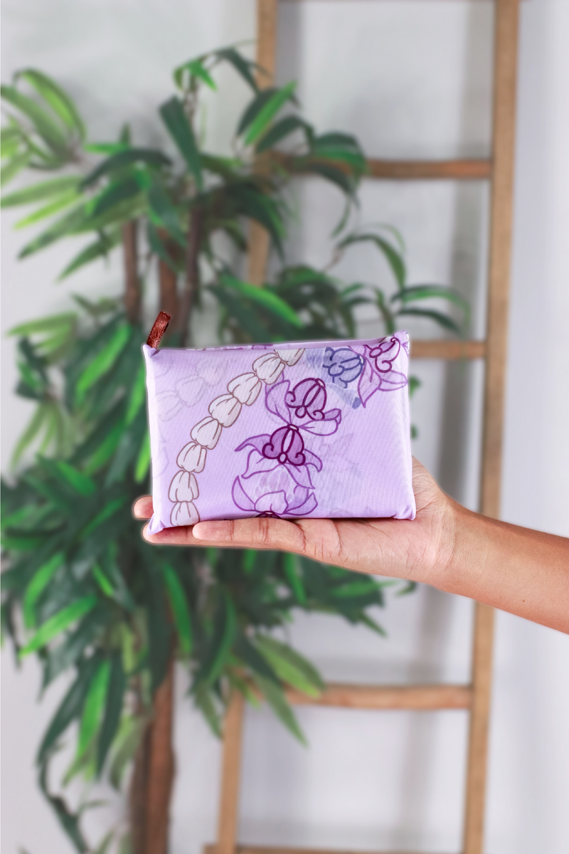 Jeans Warehouse Hawaii - TOTES - CROWN FLOWER FOLDABLE BAG | By GREENWELL PROMOTIONS LTD