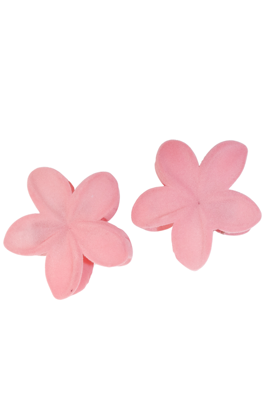 MINI VELVET PLUMERIA CLAW CLIPS
