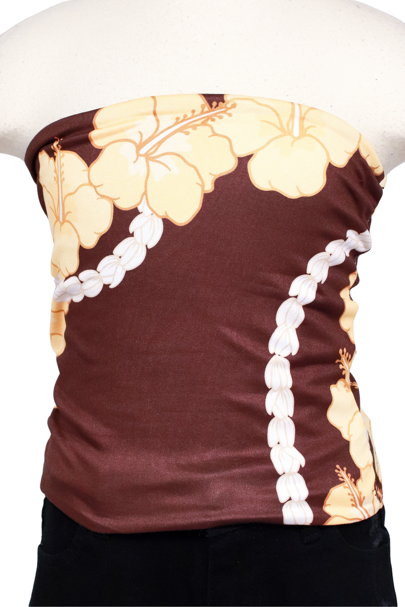 Jeans Warehouse Hawaii - S/L PRINT TOP 7-16 - HIBISCUS PIKAKE TUBE TOP | KIDS SIZE 7-16 | By LUZ