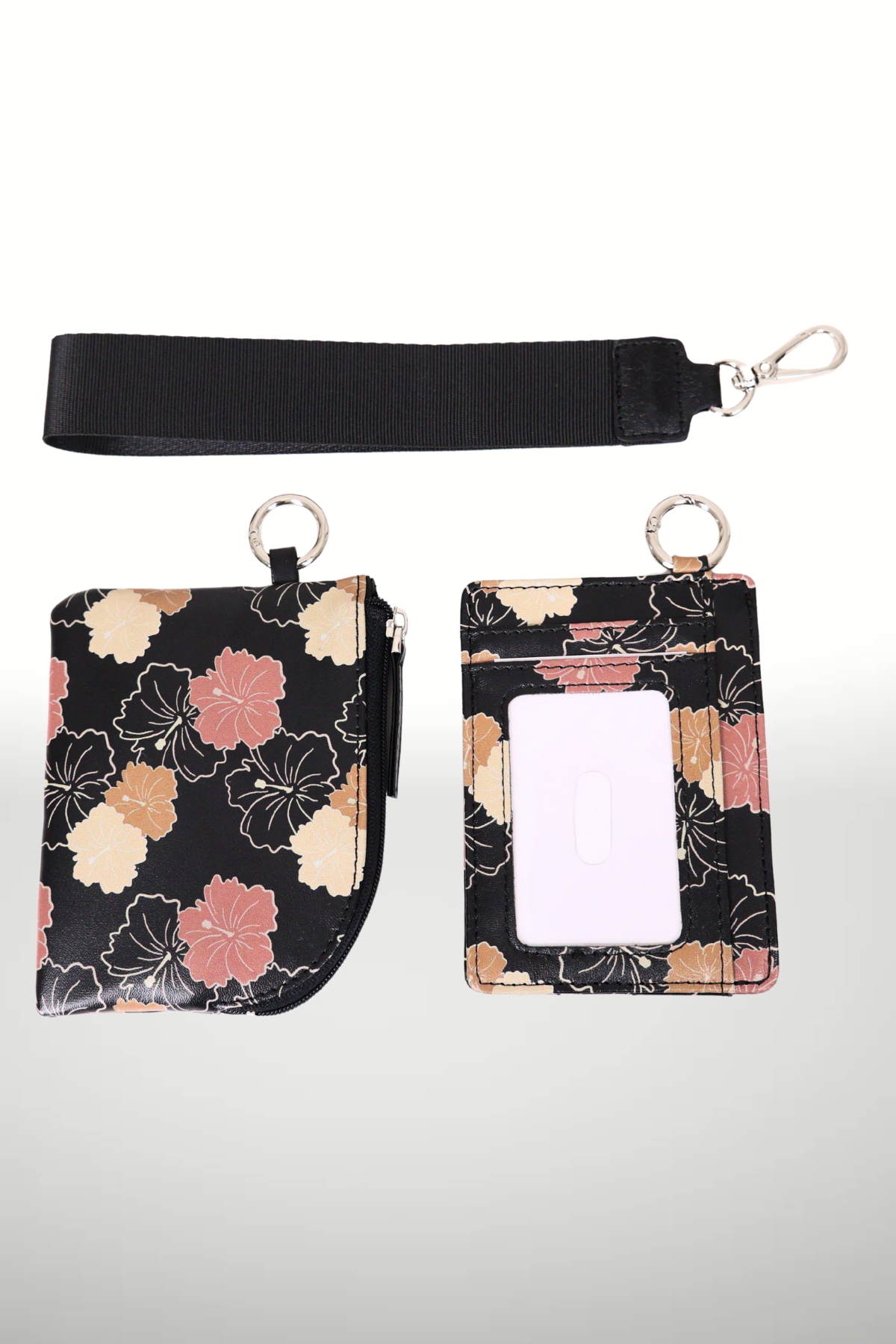 MULTI HIBISCUS POUCH KEYCHAIN