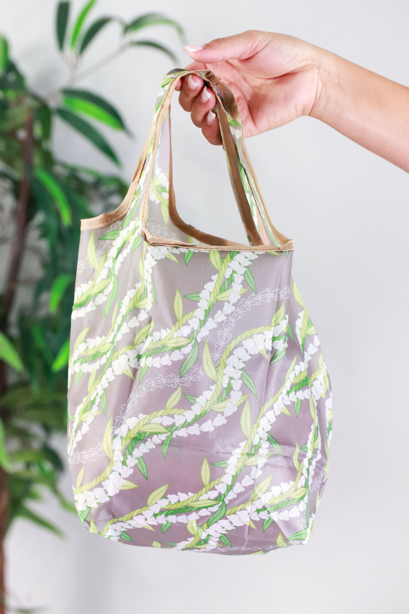 Jeans Warehouse Hawaii - TOTES - MINI MAILE CROWN FLOWER FOLDABLE REUSABLE | By GREENWELL PROMOTIONS LTD