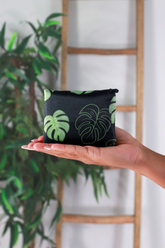 MINI MONSTERA FOLDABLE REUSABLE BAG