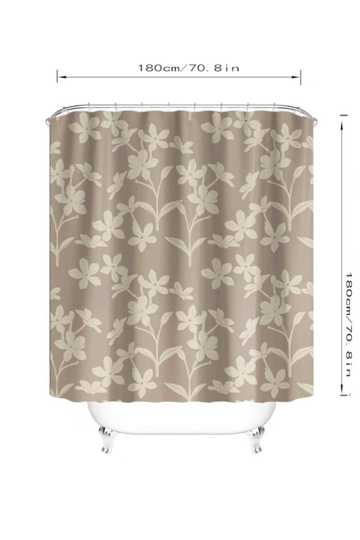 JASMINE GARDENIA SHOWER CURTAIN