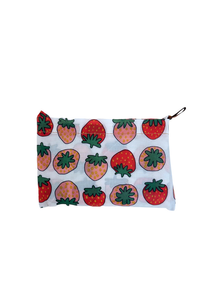 Jeans Warehouse Hawaii - TOTES - STRAWBERRY FOLDABLE BAG | By GREENWELL PROMOTIONS LTD