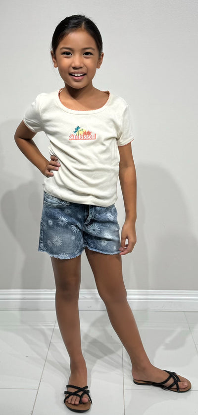 Jeans Warehouse Hawaii - S/S PRINT 7-16 - LOCAL GIRL THINGS TOP | KIDS SIZE 7-16 | By IKEDDI IMPORTS
