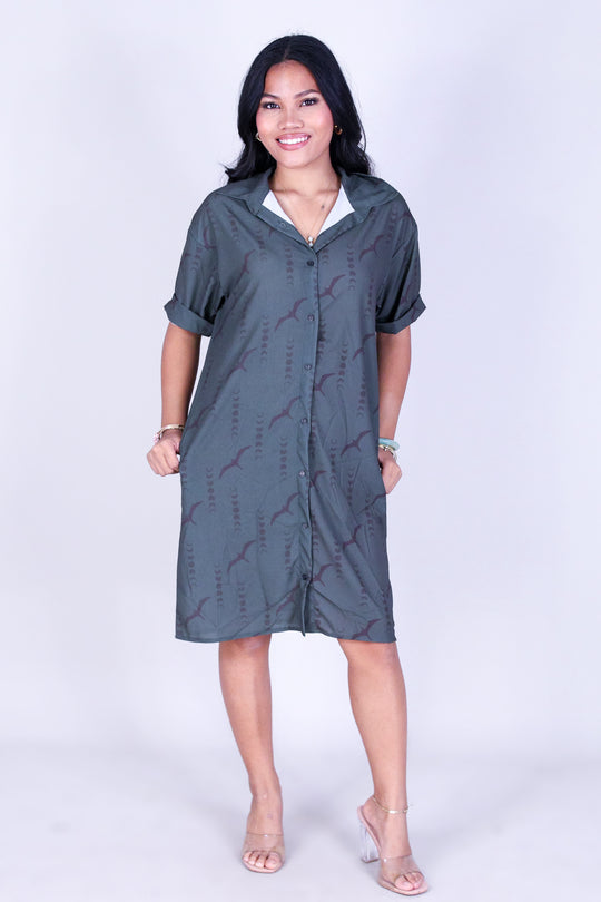IWA MOON BUTTON DOWN DRESS
