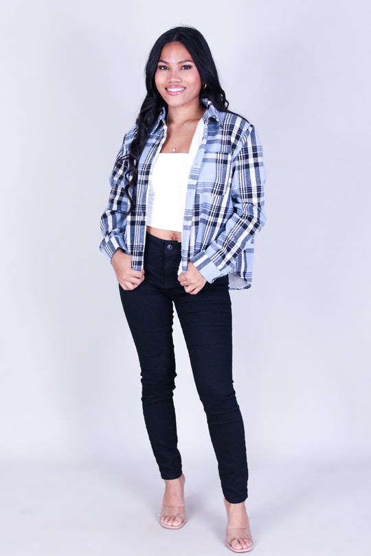 PLAID EDIT SHERPA SHACKET