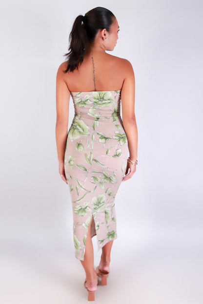 Jeans Warehouse Hawaii - TUBE LONG PRINT DRESSES - WILDFLOWER GLOW TUBE DRESS | By PAPERMOON/ B_ENVIED
