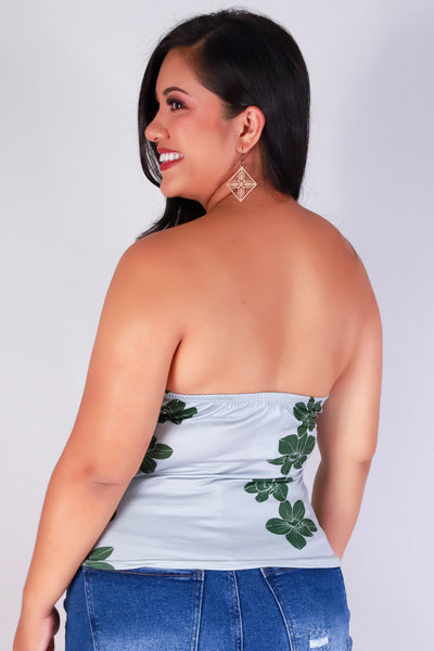 Jeans Warehouse Hawaii - PLUS PRINTED S/L - ORCHID TUBE TOP | By LUZ
