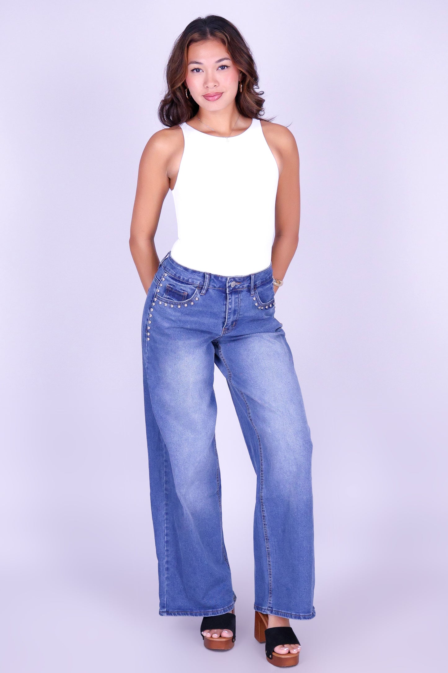 REBEL STUD JEANS