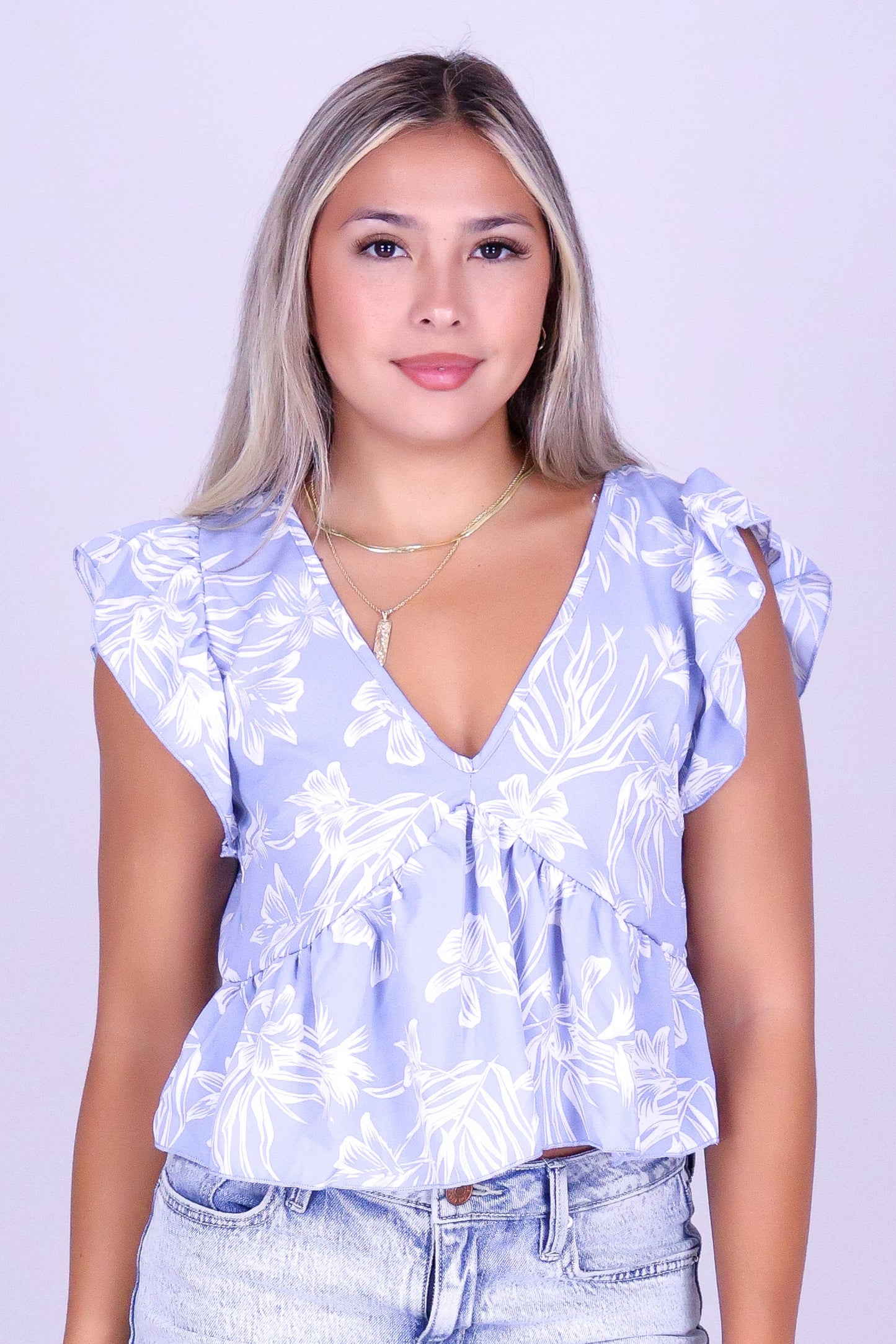 PALM & PETAL TOP