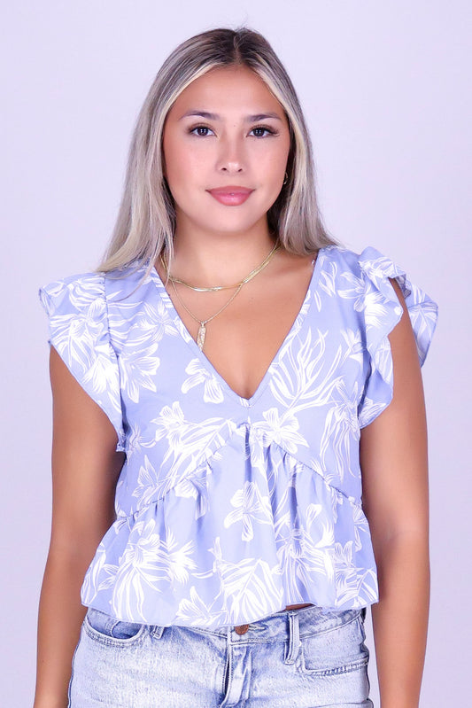 PALM & PETAL TOP