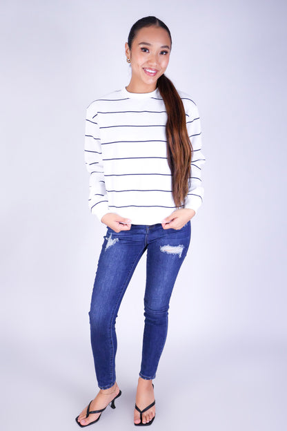 BLUSH LINES SWEATER