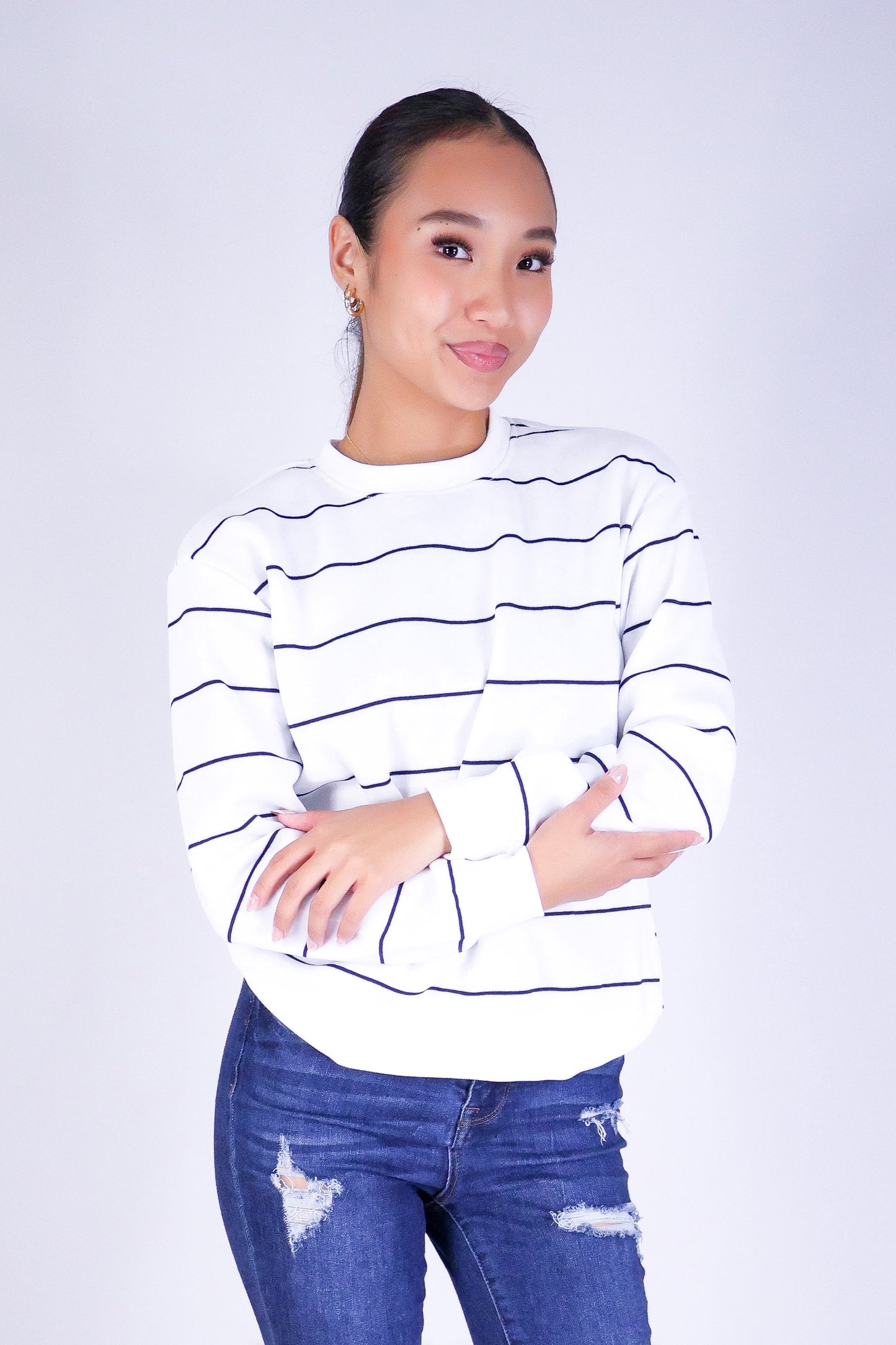 BLUSH LINES SWEATER