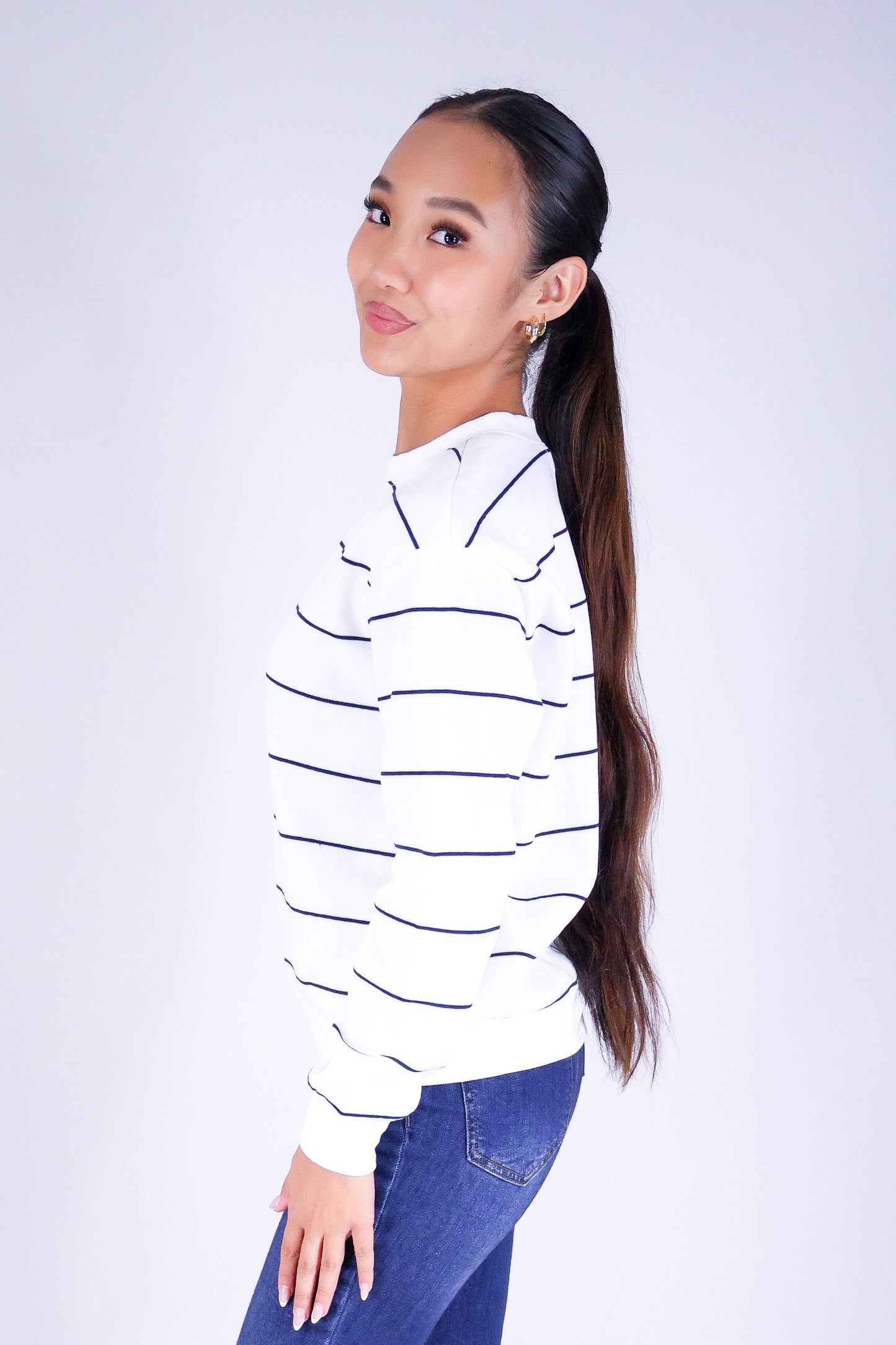 BLUSH LINES SWEATER
