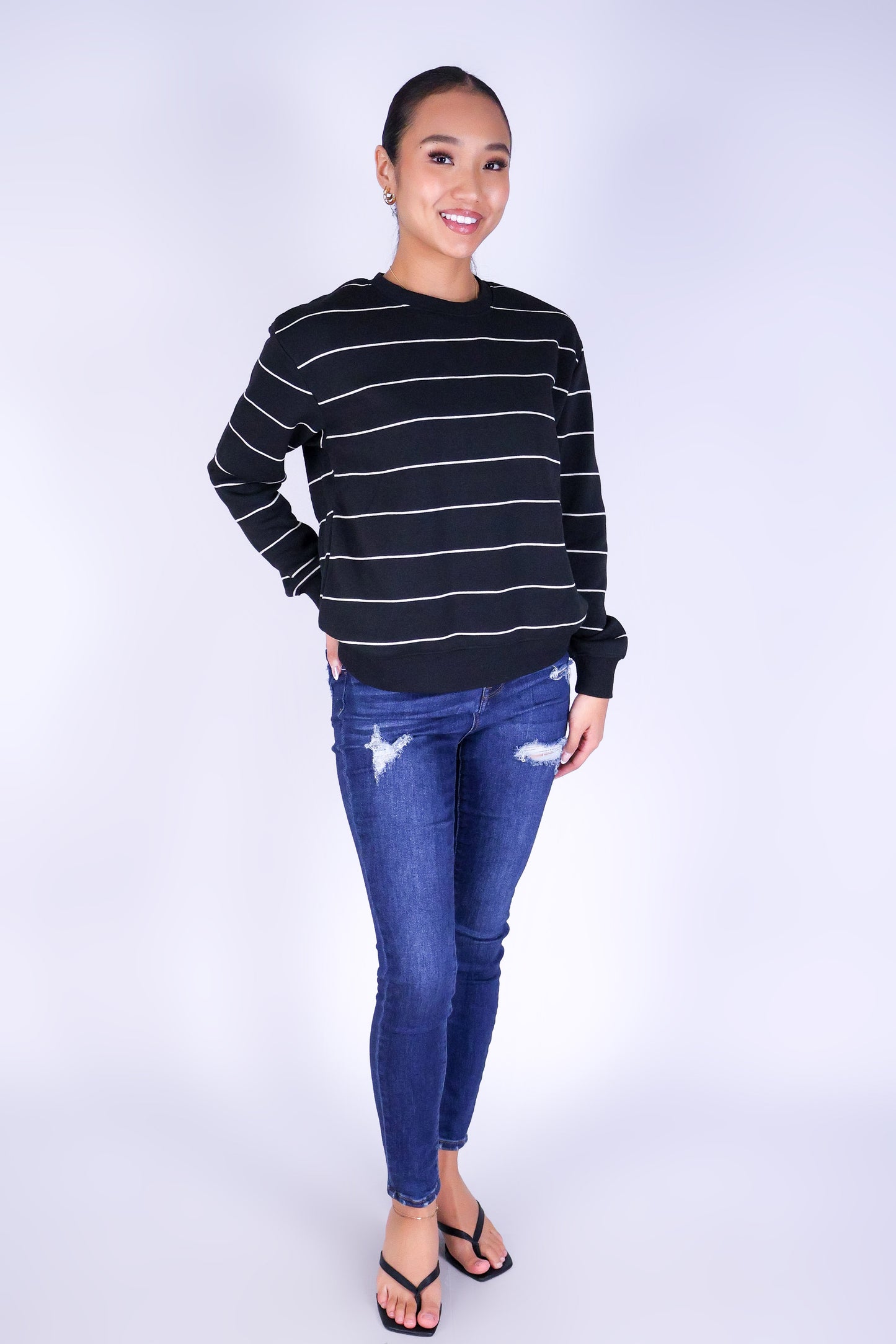 BLUSH LINES SWEATER