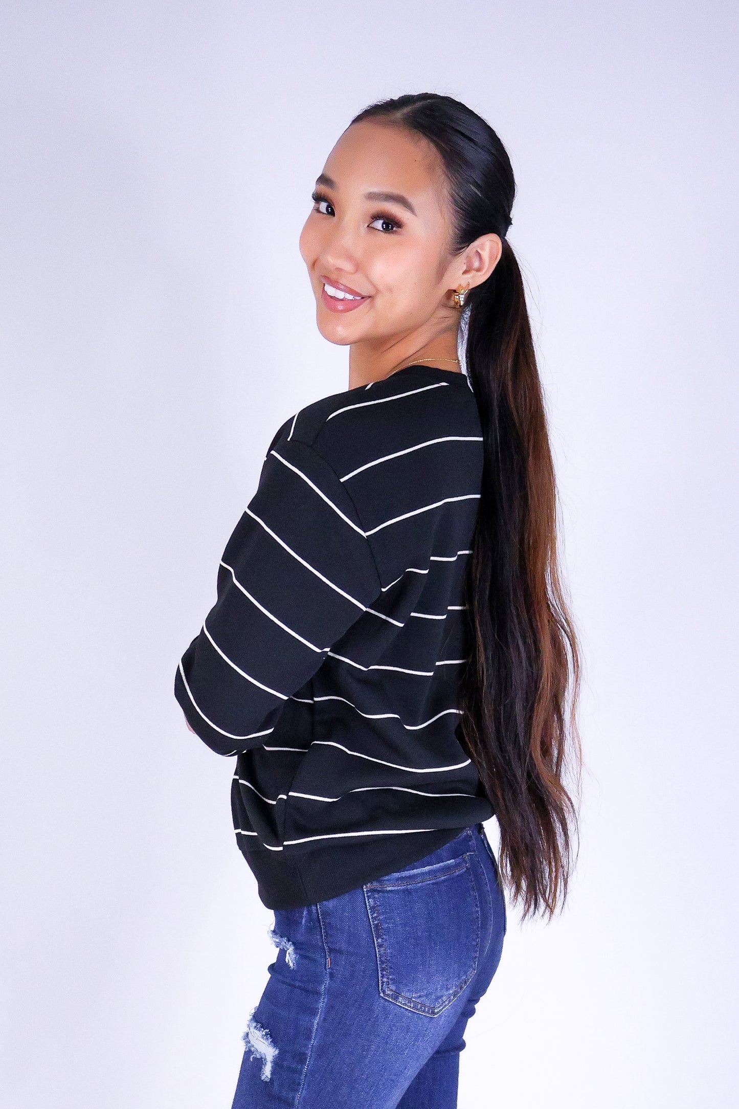 BLUSH LINES SWEATER