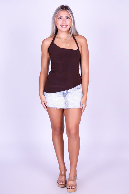 TWISTED TO PERFECTION HALTER TOP